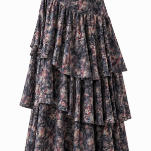 Amber silk skirt